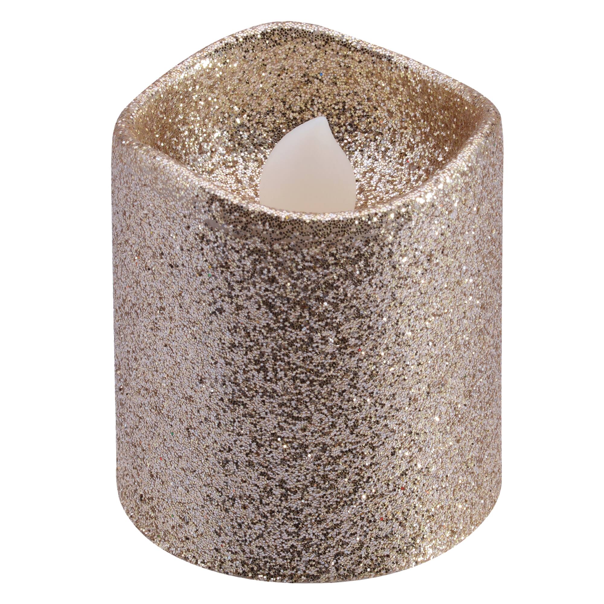 Champagne Glitter LED Votive Candles By Ashland® 12ct.